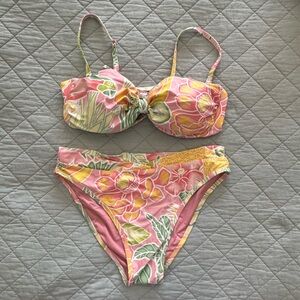 Kenny Flowers Pink and Yellow Floral Bikini